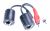 87859 Stereo Audio Extender RJ45 Buchse zu 3,5mm Klinkenstecker und RJ45 Buchse zu 2x C Stecker CAT.5 bis 50m Set 2 Stück